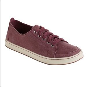 L.L. Bean Red and White Sneakers with Classic Design